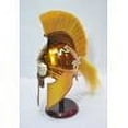 thumbnail image 3 of Thor instruments Medieval Wearable GOLDEN Greek Corinthian Armor Helmet with stand rustic vintage home decor gift, 3 of 4