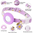 thumbnail image 2 of Collar de gato - Purple Little Daisy Airtag Cat Collar impermeable Airtag soporte hebilla de seguridad, collar de gato anti-asfixia, collar de gato personalizado, 2 of 5