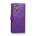 thumbnail image 6 of Allytech Galaxy Note 10+ Case, Note 10 Plus Case,PU Leather Zipper Wallet Case 9 Cards Holder Hand Wrist Strap Stand Shockproof Protective Flip Case Cover for Samsung Galaxy Note 10 Plus 6.8" -Purple, 6 of 8
