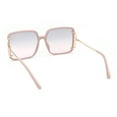 thumbnail image 4 of Classic Womens Butterfly Rectangle Oversize Fashion Sunglasses Pink - Grey Pink, 4 of 4