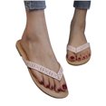 thumbnail image 1 of Mujeres en Peep Zapatos planos transpirables Chanclas de playa Wmkox8yii ytu9963, 1 of 3