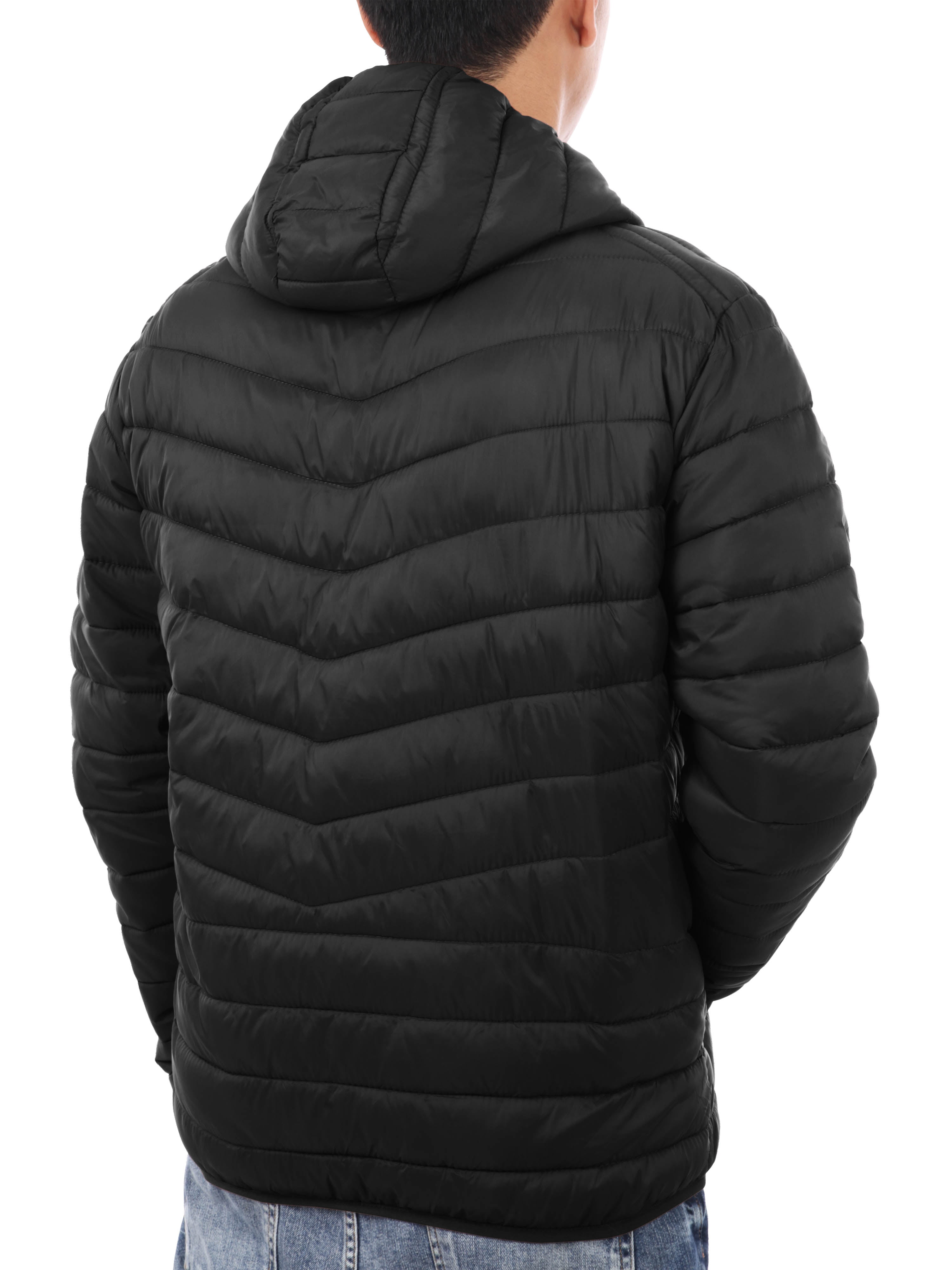 Ma Croix Mens Ultra Light Puffer Down Hooded Jacket Polyester 
