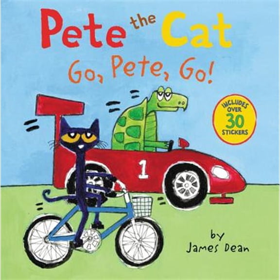Pre-Owned Pete the Cat: Go, Pete, Go!: Includes Over 30 Stickers! (Paperback) 0062404393 9780062404398