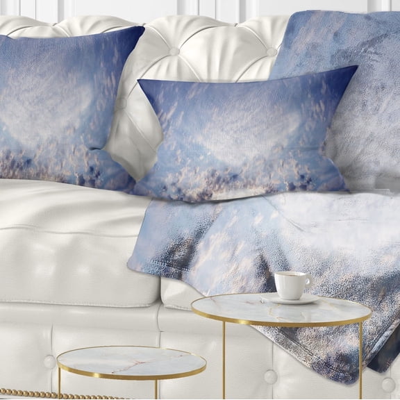 Designart Blue Celestial Landscape - Photography Throw Pillow - 12x20