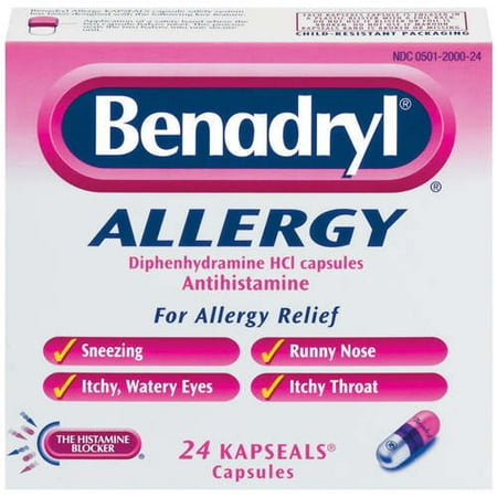 Warner Lambert Benadryl Allergy, 24 ea