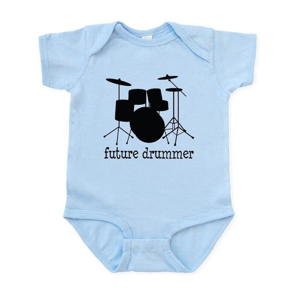 CafePress - Future Drummer Infant Bodysuit - Baby Light Bodysuit, Size Newborn - 24 Months