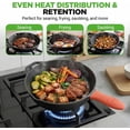 thumbnail image 6 of NutriChef 10" Pre Seasoned Nonstick Cast Iron Frying Pan w/ Lid & Handle Cover, 6 of 7
