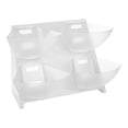 thumbnail image 3 of Restaurantware-Met Lux 15.5 x 10 x 10.5 Inch Coffee Accessory Caddy, 1 Premium Coffee And Condiment Organizer - 4 Removable Compartments, White Steel Breakroom Organizer, 3 of 4
