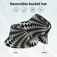 thumbnail image 3 of Vsdgher 3D Vortex Illusion Print Bucket Hat for Men&Women Bucket Hat Reversible Summer Double-Side-Wear Travel Gardening, Beach, Camping, Hiking, Fishing Cap, 3 of 5