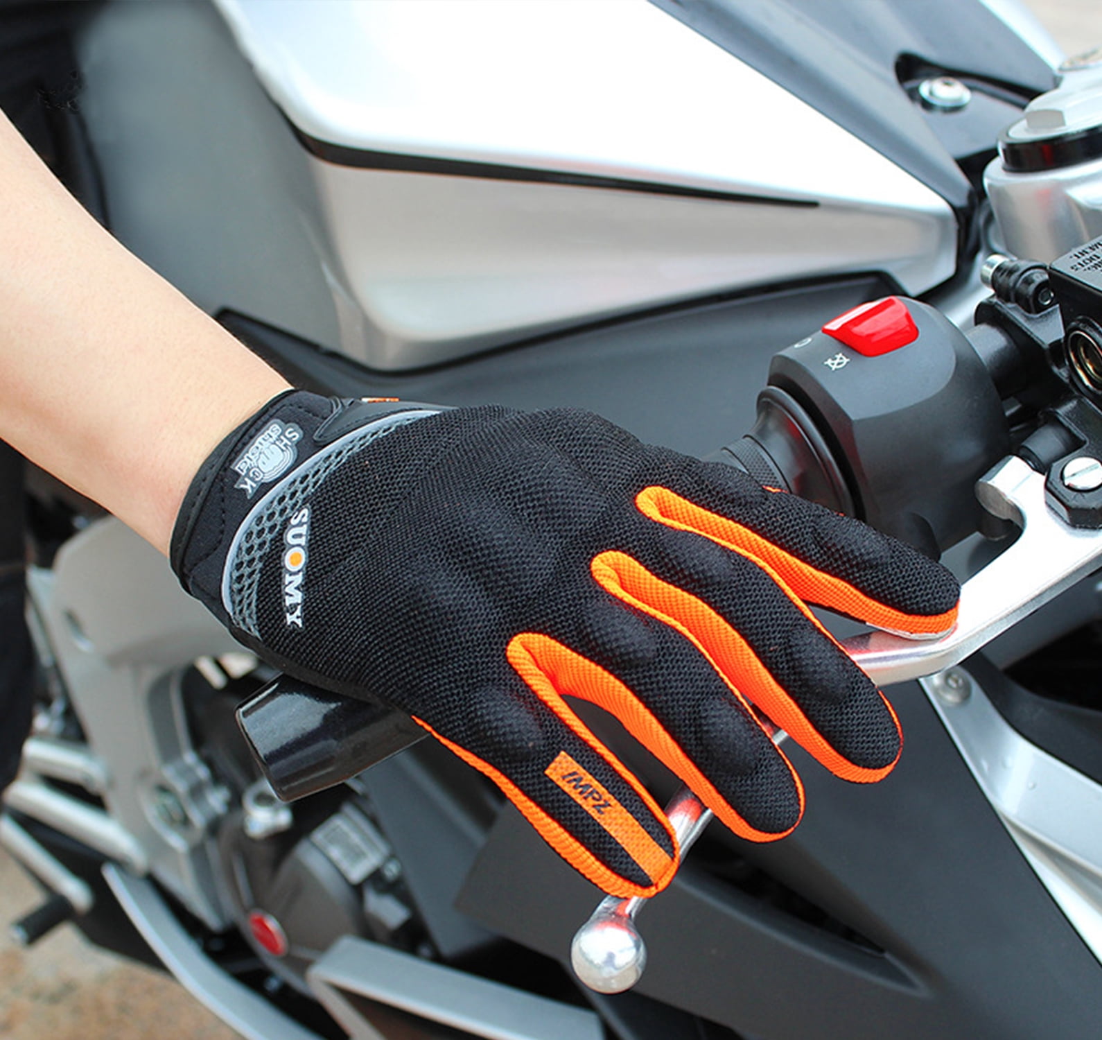 SapphireShack Motorcycle Gloves, Motocycle Gloves, Sponge Breathable Lightweight Motorcyle Gloves, Touchscreen Motorcycle Riding Gloves for Road Racing, Motocross, Cycling(Pink,2XL,1 Pairs)