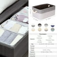 thumbnail image 7 of Sea Team 3-Pack Small Storage Basket Set, Storage Cube Organizer, Storage Bins, 12 x 8 x 5 Inches, Rectangle Canvas Fabric Collapsible Shelf Box with Handles, Denim & White, 7 of 7