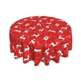 thumbnail image 2 of Agiferg 60 Inches Round Wipeable Christmas Table Cover For Indoor And Outdoor Waterproof Decoration Tablecloth, 2 of 8