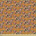 thumbnail image 2 of Butterfly Fabric by the Yard, Dotted Style Pattern of Rounds Flying Beauty Insects Spring Print, Upholstery Fabric for Dining Chairs Home Decor Accents, Orange and Multicolor by Ambesonne, 2 of 5