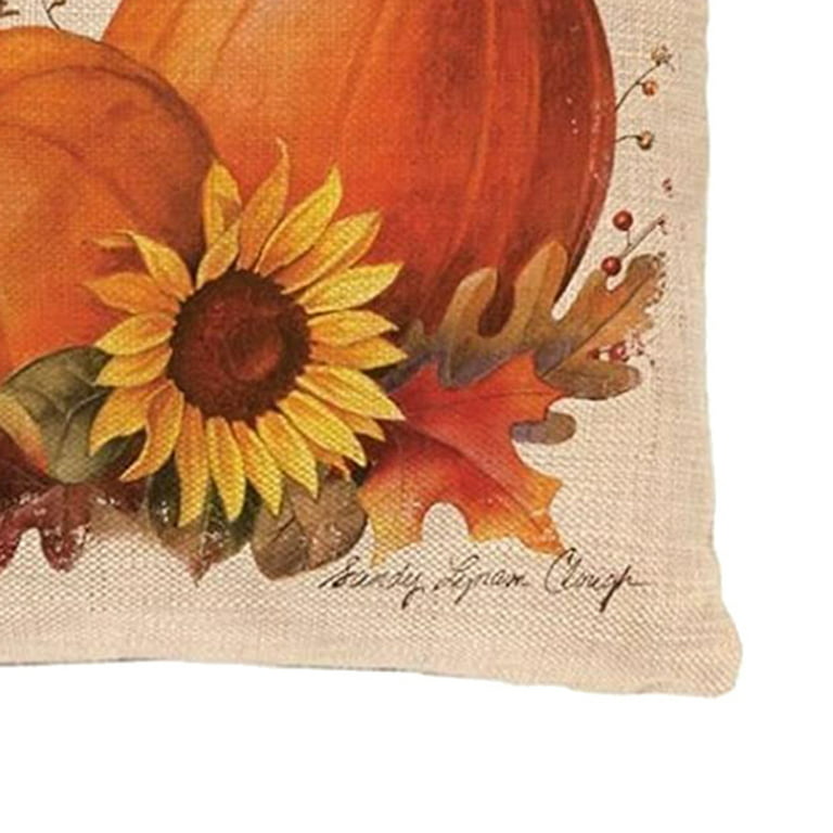 Fall Pumpkin Cushion Cover 18x18 Inches Pillowcase Farmhouse Decor  Thanksgiving Throw Pillow Cover cojines decorativos para sofá - AliExpress
