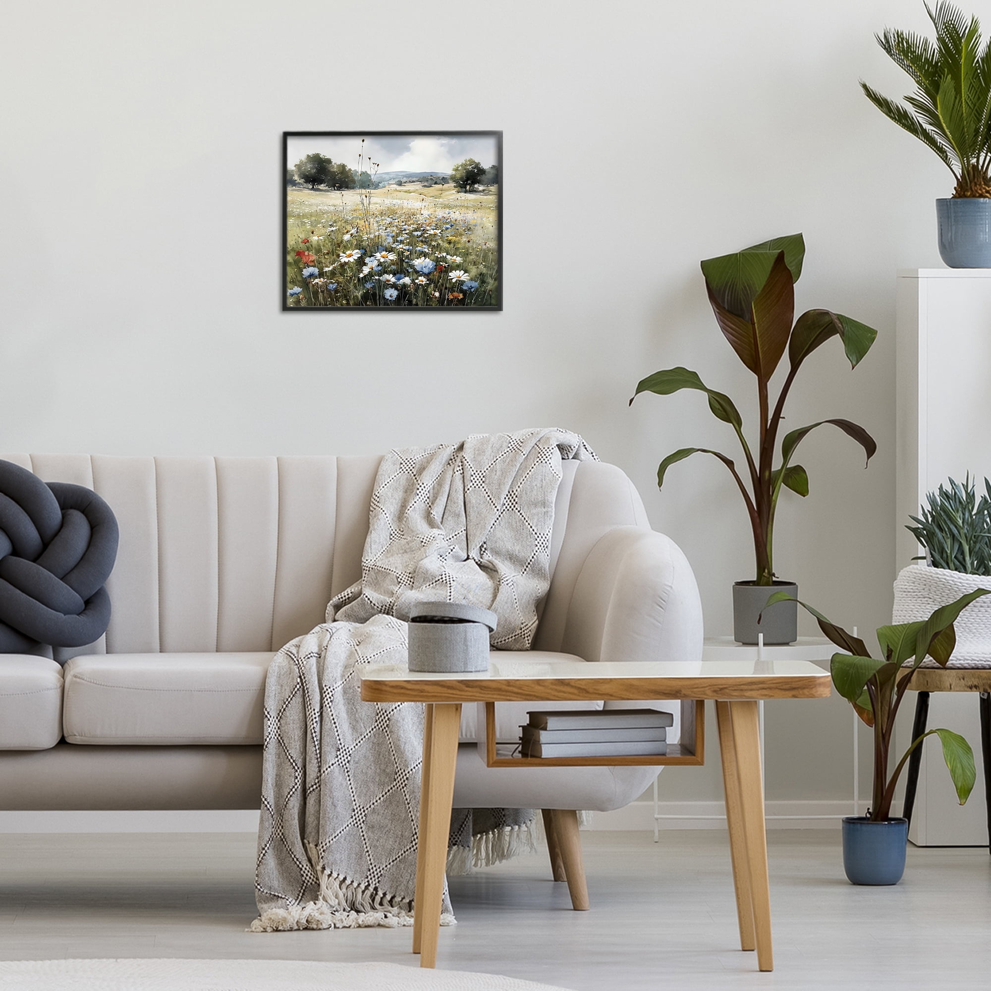 Stupell Industries Calm Meadow of Wildflowers Black Framed Giclee Art, design by Franklyn Gregory