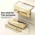thumbnail image 3 of Dteck for Samsung Galaxy Z Fold 6 2024 Case with Built in Screen Protector, Aluminum Alloy Kickstand Case with Pen, Removable Hinge Protection Holder Full Body Protective Cover,Gold, 3 of 8