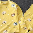 thumbnail image 4 of TOWED22 Toddler Baby Boys Pajamas 2 Pieces Cotton Sleepwear Set Kids Fall Winter Long Sleeve Jammies 6-12 Months 12-24 Months 2t 3t 4t 5t 6t 7t 8t 9t Children,Yellow,1-2 Y, 4 of 4