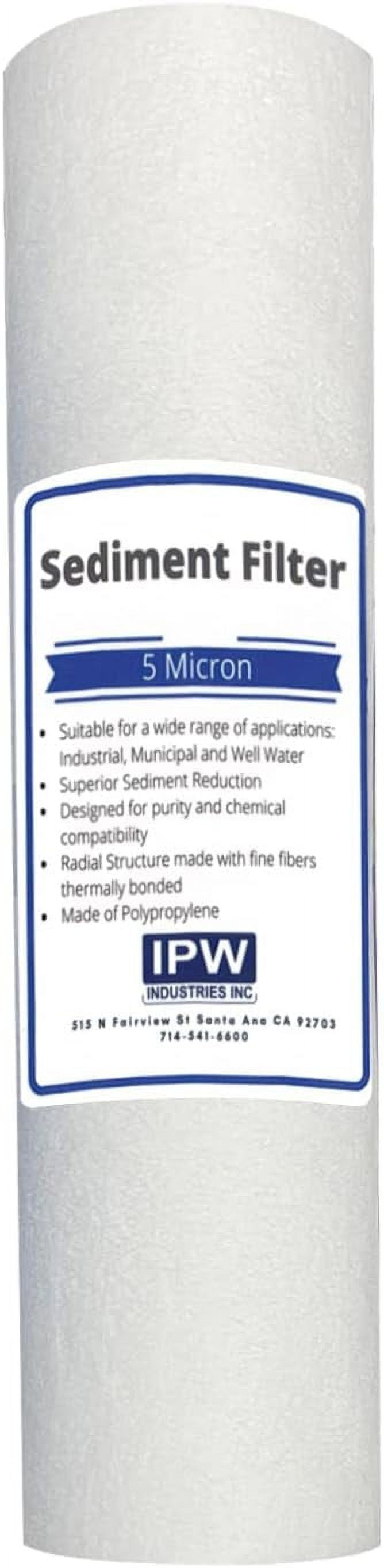 Pack of 5 Compatible Replacment filter set for GE GXWH04F GXWH20F GXWH20S GXRM10 GX1S01R Compatible Filters, 5 Micron Water Filter Cartridges by IPW Industries Inc.