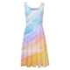 thumbnail image 4 of Vestido informal de mujer con cuello redondo estampado y tirantes - Largo hasta la rodilla, corte A, poliéster/spandex, versátil para la playa/fiestas/uso diario, tallas S-XXL, 4 of 4