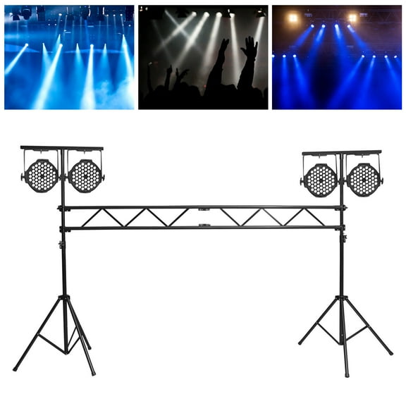 Miumaeov Pro Audio DJ Lighting Tripod Stand & T Bar 9.84FT Truss Trussing DJ Booth Kit