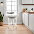 thumbnail image 5 of Alaterre Furniture Hanover Swivel Low Back Counter Height Bar Wood Stool, White and Gray, 5 of 14