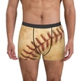 thumbnail image 4 of Wukai Vintage Baseball Print Men’s Underwear Breathable Boxer Briefs,&nbsp;Moisture Wicking & Breathable-, 4 of 7