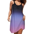 thumbnail image 1 of Gibobby Vestido de gasa de verano para mujer Vestido sexy de camisola estampado degradado informal para mujer(Morado,G), 1 of 5