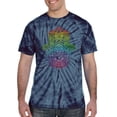 thumbnail image 2 of Wild Bobby, Colorful Rainbow Hamsa Symbol Spiritual Yoga, Pop Culture, Tie-Dye Tees, Spiral Navy, X-Large, 2 of 3
