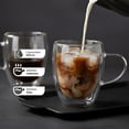 thumbnail image 2 of Brusela Juego 4 Tazas de Cristal de Doble Pared Chefmaker, 2 of 8