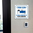 thumbnail image 4 of Square Plus Think Clean A Clean Workspace is a Safe Workspace Door or Wall Sign | Workplace Cleaning Signage - Medium, 4 of 8
