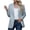 Blue, variant on Women's Casual Jackets Clearance Casual Blazer Open Front Office Blazer Jacket With Shoulder Pads Fall 3XL