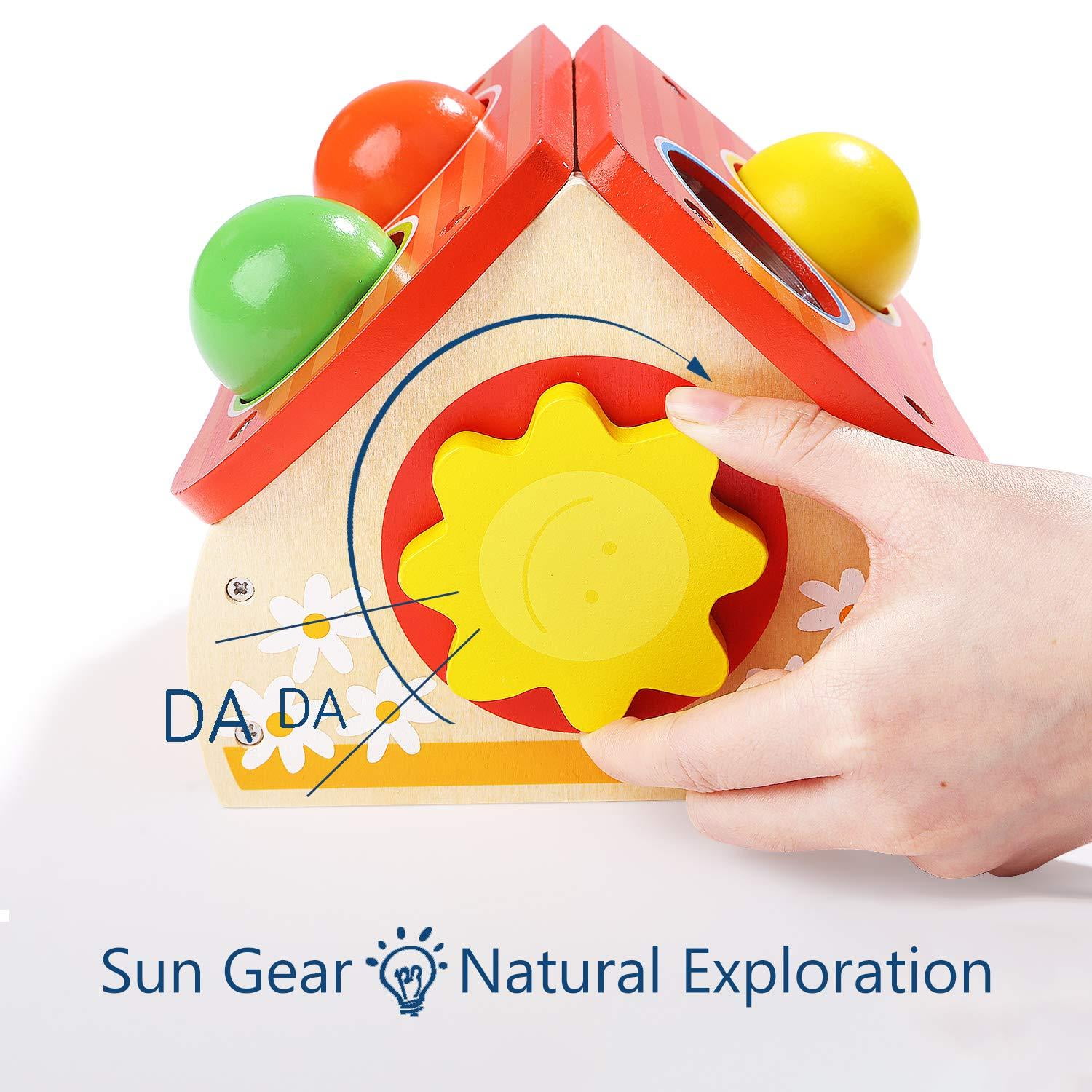 top bright wooden pounding toys toddlers hammer 4 balls gifts 1 2 year olds boys girls