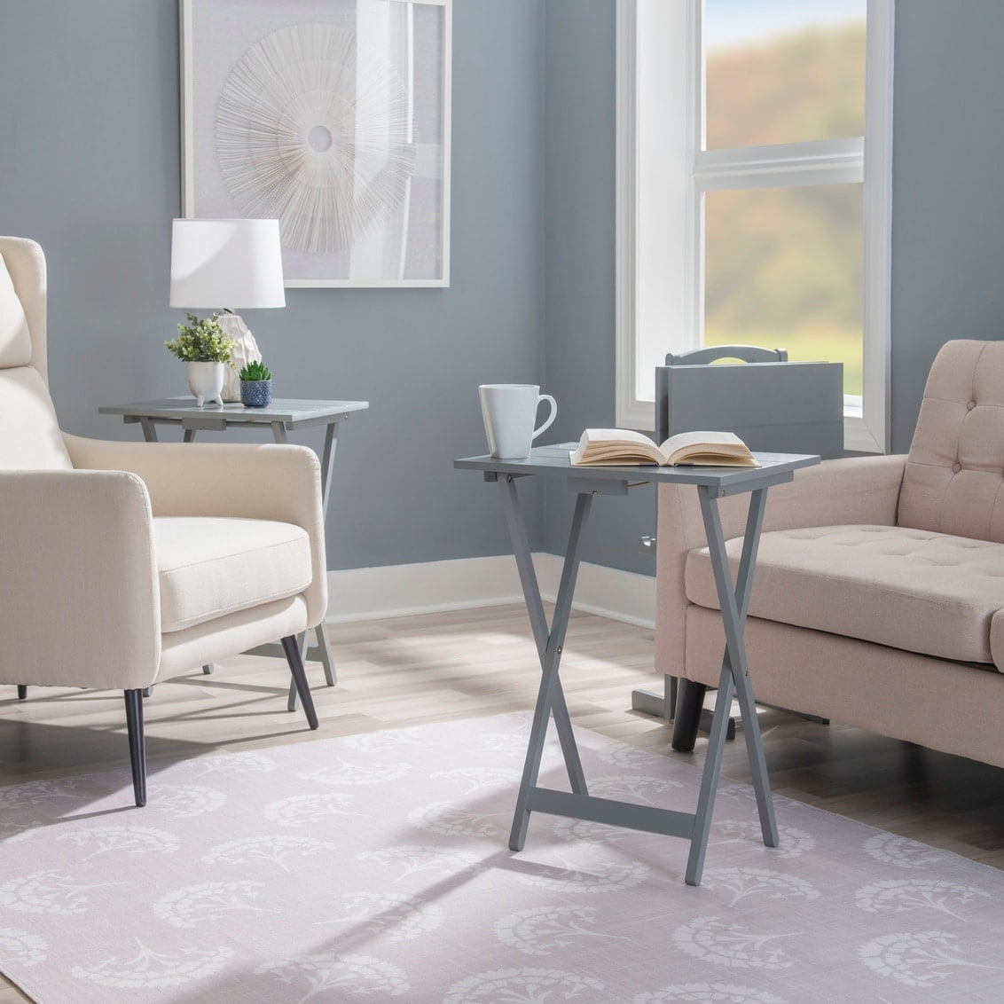 Grey on sale tv tray