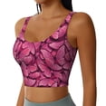thumbnail image 2 of Goofa Butterfly Printed Sports Bras for Women, High Impact Running Bra Workout Crop Tank Tops Longline Sports Bra Push up-Medium, 2 of 9