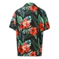 thumbnail image 5 of Women's Dressy Business Shirts Short Sleeve Collared Floral Print Casual Fashion Spring Tops Work Button Down Blouses, 5 of 6
