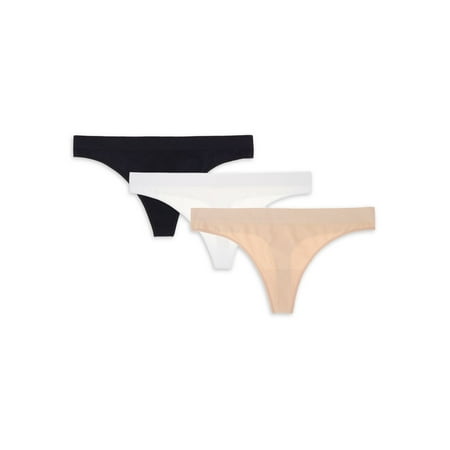 

Undies.com Solid Casual Thong Panty (Women s) 3 Pack