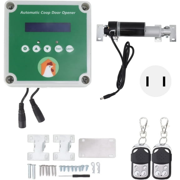 G3C34761LHaofy Automatic Chicken Coop Opener Linear Actuators Electric Poultry House Door Motor Kit with Light, Automatic Chicken Coop Door Opener,Closer (US Plug)