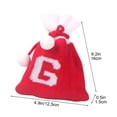 thumbnail image 3 of Fiudx Bolsas de Dulces Navideñas con Letras, Diseño de Punto Bordado, Decoración Navideña Personalizada, Adornos Versátiles para El Árbol, Porta Tarjetas de Regalo, Fáciles de Colgar, Decoración Fest, 3 of 5