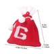 thumbnail image 3 of Bolsa de regalo tejida con letras del alfabeto | Bolsa bordada para dulces navideños | Adorno navideño personalizado | Mini bolsa colgante para decoración del árbol, 3 of 5