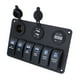 thumbnail image 4 of 6 vías LED coche barco interruptor basculante Panel USB enchufe cigarrillo voltímetro, 4 of 8