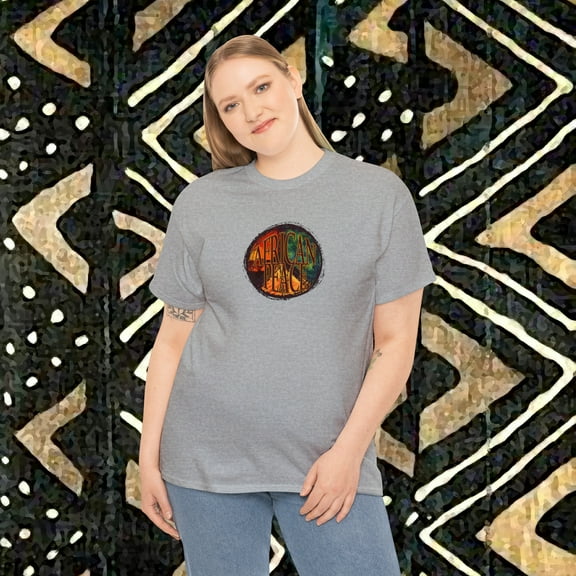 Unisex Ultra Cotton/African Pride T-shirt/African Peace/S-5XL WH,BLK,Grey