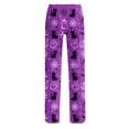 thumbnail image 7 of Kintue Halloween Pajamas Pants for Women, Cute Bat Print Pajamas, Wide Leg Pants Loose Fit Loungewear Bottoms, Fall Sleepwear, 7 of 7