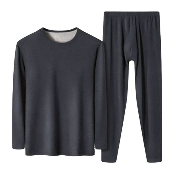 Mepaouo Long Johns Thermal Underwear for Men Fleece Lined Base Layer Set for Cold Weather