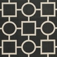 thumbnail image 3 of SAFAVIEH Courtyard Archimedes Geometric Circle Indoor/Outdoor Runner Rug, 2'3" x 6'7", Black/Beige, 3 of 4