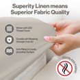 thumbnail image 2 of Superity Linen Full XL Fitted Sheet Made from Cotton. Moisture Wicking Cotton Bed Sheet for Breathable, Dry, and Comfortable Night's Sleep. 200 Thread Count. (Stone), 2 of 10