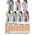 thumbnail image 2 of Frontwalk Womens Fuzzy Fleece Jacket Sherpa Winter Warm Hoodie Coat Outerwear Solid Open Front Hooded Cardigans with Pocket Gray L, 2 of 4