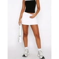 thumbnail image 7 of Sexy High Waist Women's Mini Skirt Split Hem Stretch Fitted Pencil Bodycon Short Skirts, 7 of 7