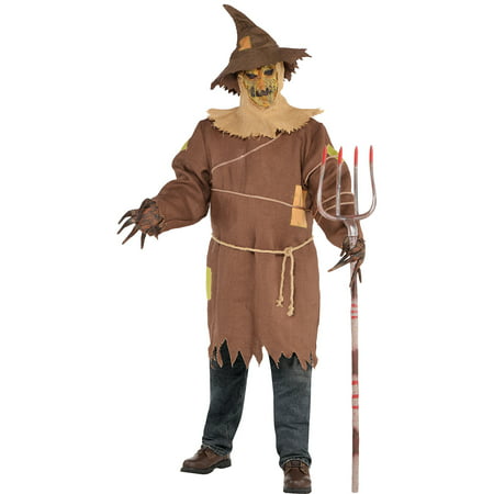 Scary Scarecrow Halloween Costume for Adults, Plus Size, with Accessories