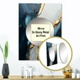 thumbnail image 3 of Designart "Essence Magic Gold and Blue Marble II" Abstract Marble Mirror Wall Decor - Modern Gold Abstract Hallway Wall Mirror Art - 32" x 24" Inch, 3 of 5