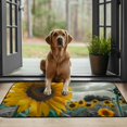 thumbnail image 4 of Fenyluxe Sunflower Low-Profile Floor Mats, Front Door Mat Rug for Home Entrance Outside, Burlap Felt Recycled Anti-Slip Mat 19.68*39.37 in, 4 of 6